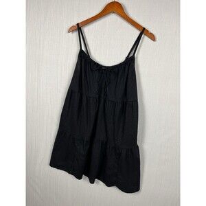 Old Navy Womens Cami Tiered Mini Dress Black Eyelet S Cottagecore Coquette Fairy